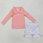 GLD0984   baby girl clothes pink toddler girl fall outfit