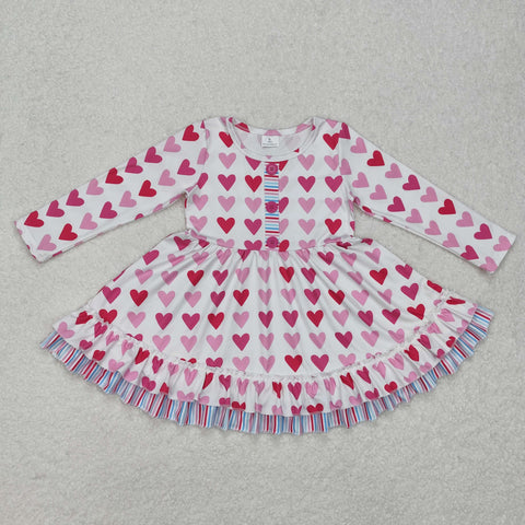 GLD0988   toddler clothes love baby girl Valentine's Day winter dress