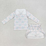 GLD1012   baby girl clothes bows toddler girl skirt outfit
