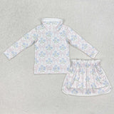 GLD1012   baby girl clothes bows toddler girl skirt outfit