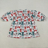 RTS kids matching clothing embroidered bow print clothing girl christmas winter clothing-2025.9.5