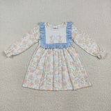 RTS kids matching clothing blue pumpkin  print clothing girl winter clothing-2025.8.2
