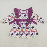 RTS kids matching clothing bows print clothing girl halloween winter clothing-2025.8.6