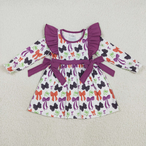 GLD1113   toddler clothes bows baby girl winter dress