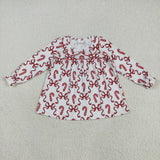 RTS kids matching clothing bow print clothing girl christmas winter clothing-2025.7.22