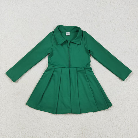 GLD1148   toddler clothes green baby girl winter dress yoga clothes