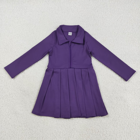 GLD1152   toddler clothes purple baby girl winter dress yoga clothes