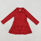 GLD1153   toddler clothes red  baby girl winter dress yoga clothes
