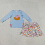 RTS kids clothes embroidered ghost pumpkin girls halloween matching clothes winter set-2025.9.5