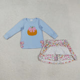 RTS kids clothes embroidered ghost pumpkin girls halloween matching clothes winter set-2025.9.5