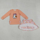 RTS kids clothes embroidered ghost pumpkin girls halloween matching clothes winter set-2025.9.5