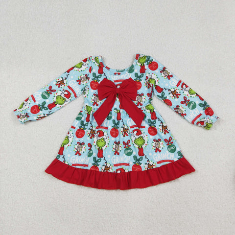 GLD1269  toddler clothes cartoon baby girl christmas winter dress