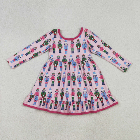 GLD1280   toddler clothes soldier baby girl christmas winter dress