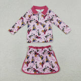 GLD1500   baby girl clothes kpop toddler girl yoga skirt outfit