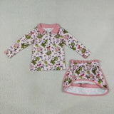 GLD1610   baby girl clothes cartoon print toddler girl skirt outfit