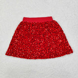 GLK0027  baby girls clothes red sequins girl summer skirt