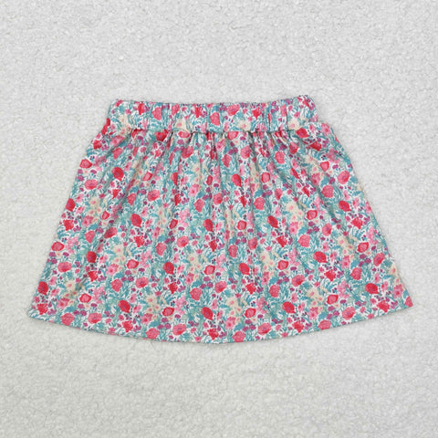 GLK0032   baby girls clothes floral girl shots skirt