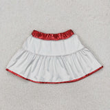 GLK0041  baby girls clothes shiny leather red girl summer skirt