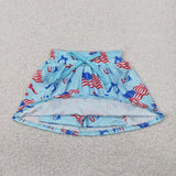 GLK0050  baby girls clothes flag girl 4th of July patriotic shots skirt