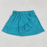 GLK0060   baby girls clothes blue girl short skirt