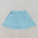 GLK0065   baby girls clothes pure cotton blue girl summer shots skirt