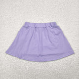 GLK0067   baby girls clothes pure cotton purple girl summer shots skirt