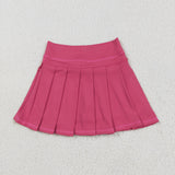 RTS toddler clothes matching clothing solid color skirt  kids summer yoga clothing-2025.8.6