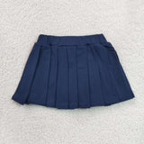 GLK0108  baby girls clothes navy blue girl cotton shots skirt