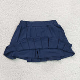 GLK0108  baby girls clothes navy blue girl cotton shots skirt