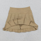 GLK0123  baby girls clothes khaki girl yoga shots skirt