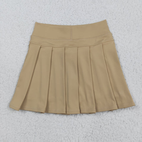 GLK0123  baby girls clothes khaki girl yoga shots skirt