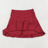 GLK0124  baby girls clothes wine red girl yoga shots skirt