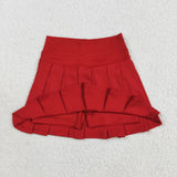 GLK0125   baby girls clothes  red girl yoga shots skirt
