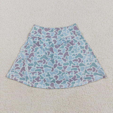 GLK0128   baby girls clothes hunting camo girl yoga shots skirt