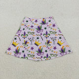 GLK0167   baby girls clothes mask girl mardi gras yoga shots skirt