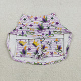 GLK0167   baby girls clothes mask girl mardi gras yoga shots skirt
