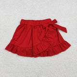 GLK0215  baby girls clothes red girl yoga shots skirt