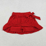 GLK0215  baby girls clothes red girl yoga shots skirt