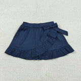 GLK0217  baby girls clothes navy blue girl yoga shots skirt