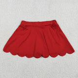 GLK0235  baby girls clothes red print girl yoga shorts skirt
