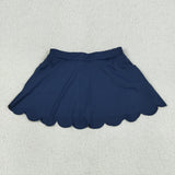 GLK0236   baby girls clothes Navy Blue print girl yoga shorts skirt