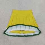 GLK0319  baby girls clothes yellow print girl yoga shots skirt
