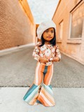GLP0447 Toddler boutique little girls flower top stripe bell bottom outfit-promotion 2026.1.17