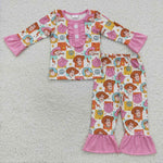 Baby girl cartoon toy story pink lounge set