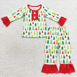 Girl christmas trees butt outfit