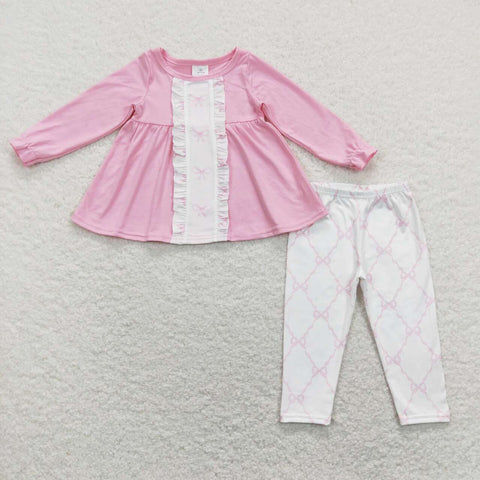 GLP1134  baby girl clothes  bow pink  girl winter outfit