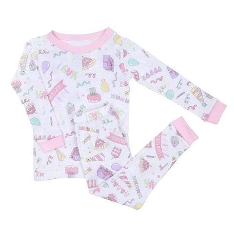 GLP1190 pre-order toddler girl clothes happy birthday girl winter pajamas outfit-2024.5.27