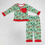 GLP1228    toddler girl clothes cartoon girl christmas winter pajamas outfit 2024.6.8