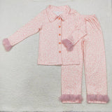 RTS kids clothes feather pajamas girls matching clothes winter set-2025.9.8