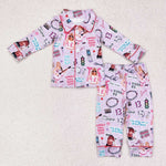 GLP1338 12-18M to 14-16T toddler girl clothes 1989 singer girl winter pajamas set